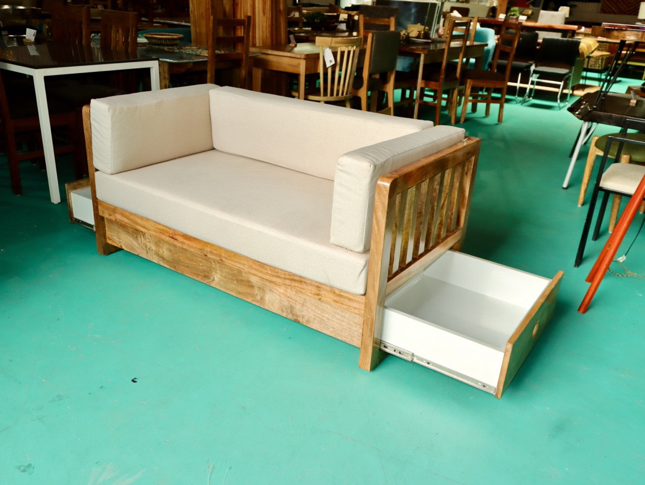 Prakriti Love Seat With Storage Rack